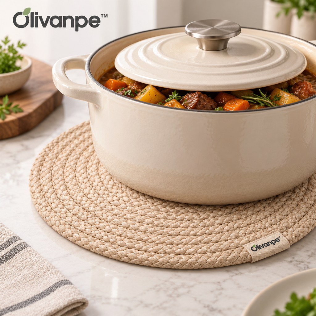 Olivanpe™ Heat-Resistant Dining Table Mat – Protective Trivet & Placemat for Hot Dishes, Pots and Everyday Meals