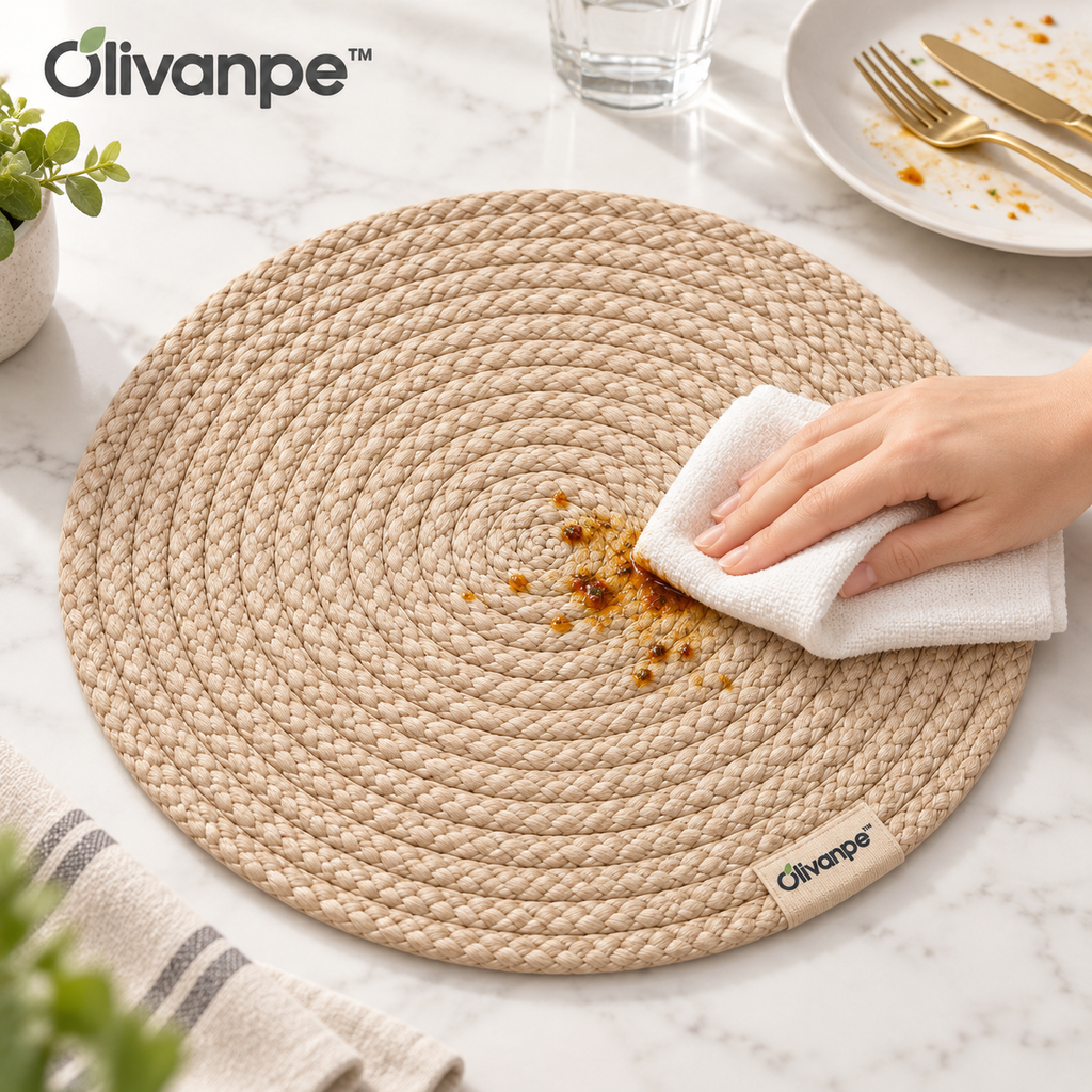 Olivanpe™ Heat-Resistant Dining Table Mat – Protective Trivet & Placemat for Hot Dishes, Pots and Everyday Meals