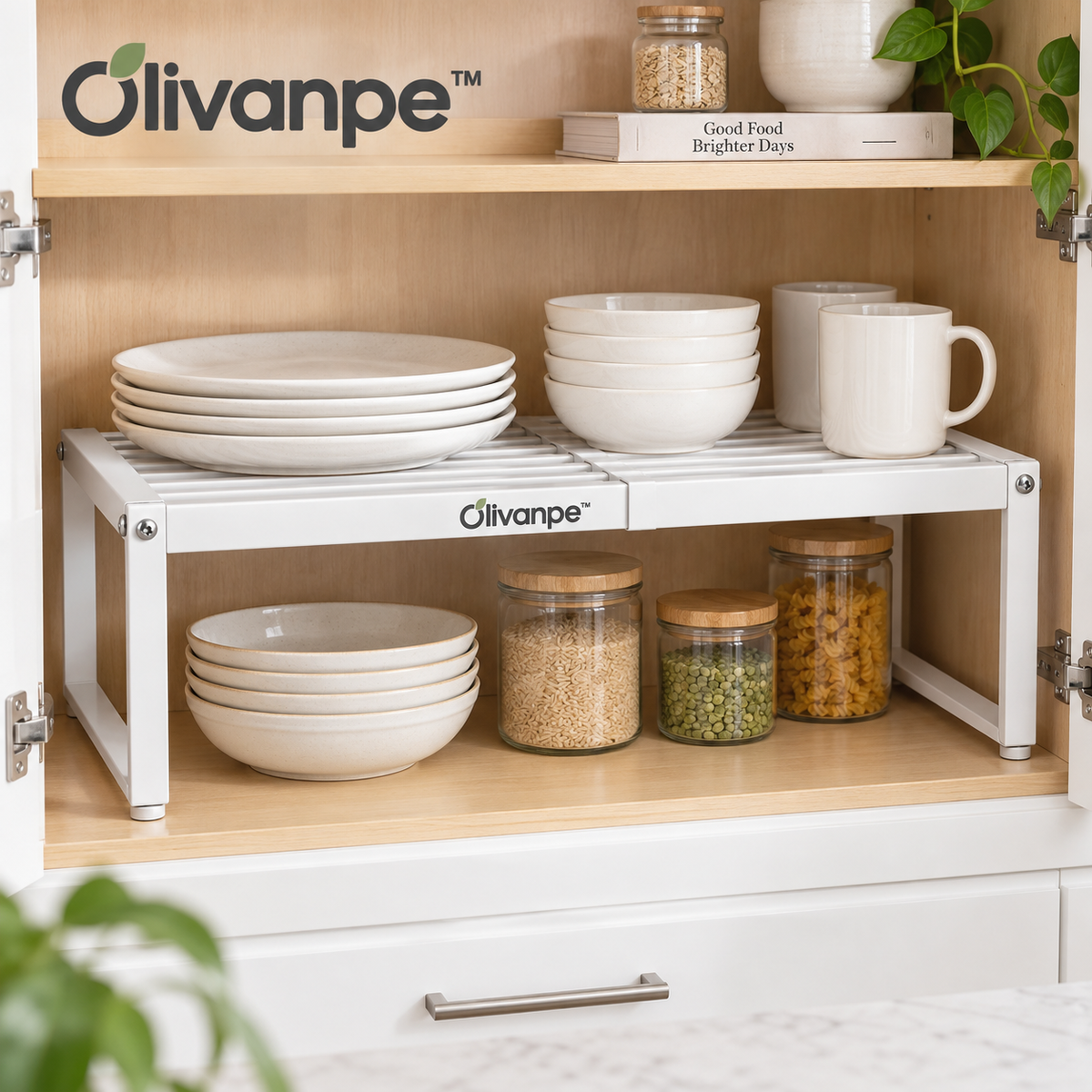 Olivanpe™ Expandable Cabinet Storage Shelf Organizer