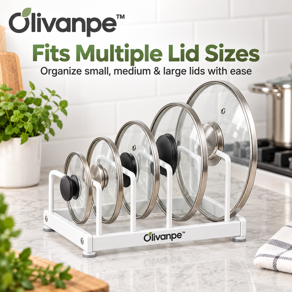 Olivanpe™ Adjustable Pot Lid & Pan Organizer Rack