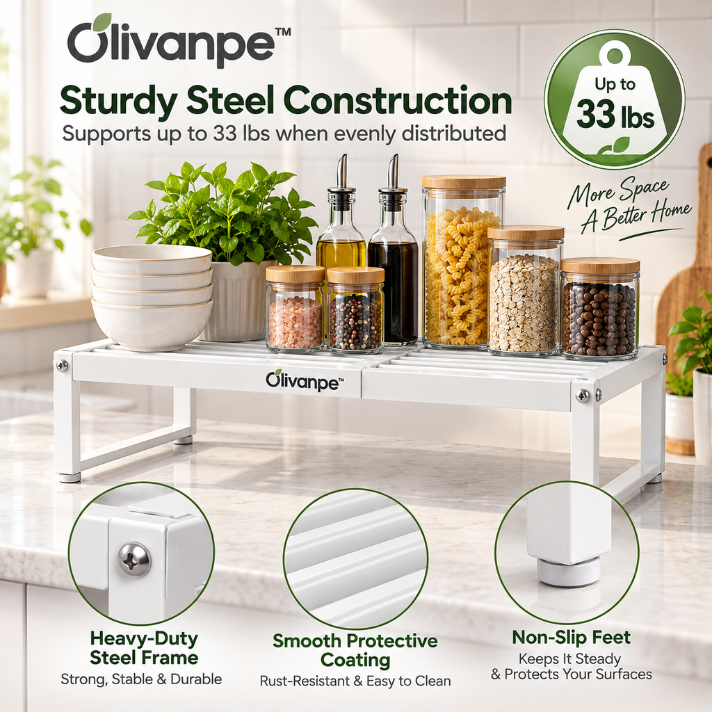 Olivanpe™ Expandable Cabinet Storage Shelf Organizer