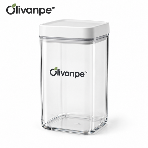 Olivanpe™ Airtight Grain Storage Canister – Clear Pantry Organizer for Rice, Cereal, Flour & Dry Goods